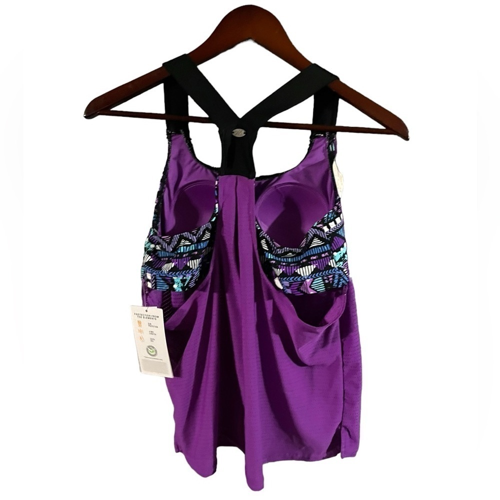 NEW ZeroXposur Purple Tankini Swimsuit Top